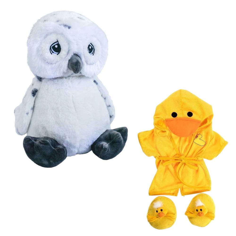 Ollie the Owl Plush 16 Inch Toy with Duck Robe and Slippers Soft ...