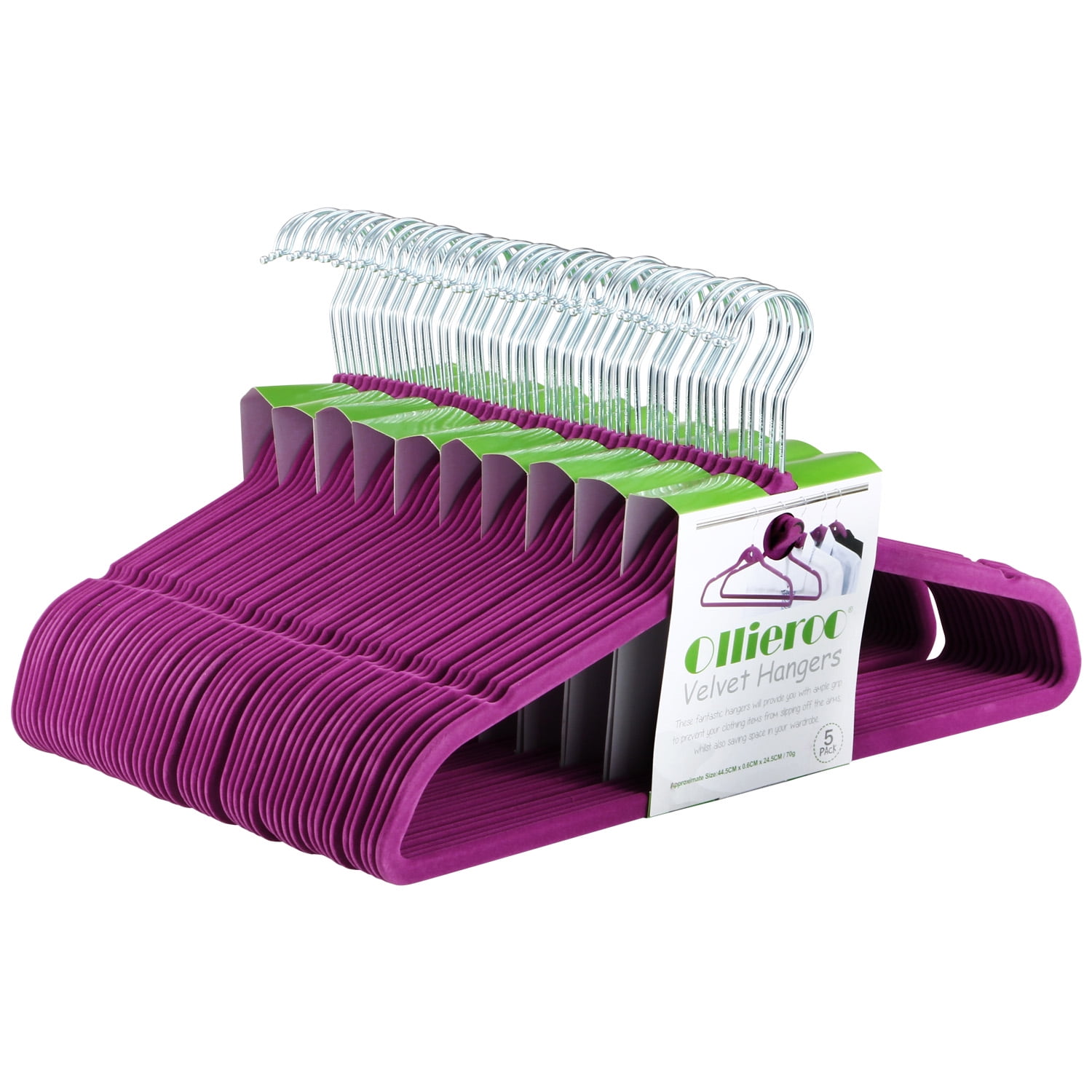Kitcheniva Lightweight Plastic Hangers - Purple, Pack of 50 - Fred