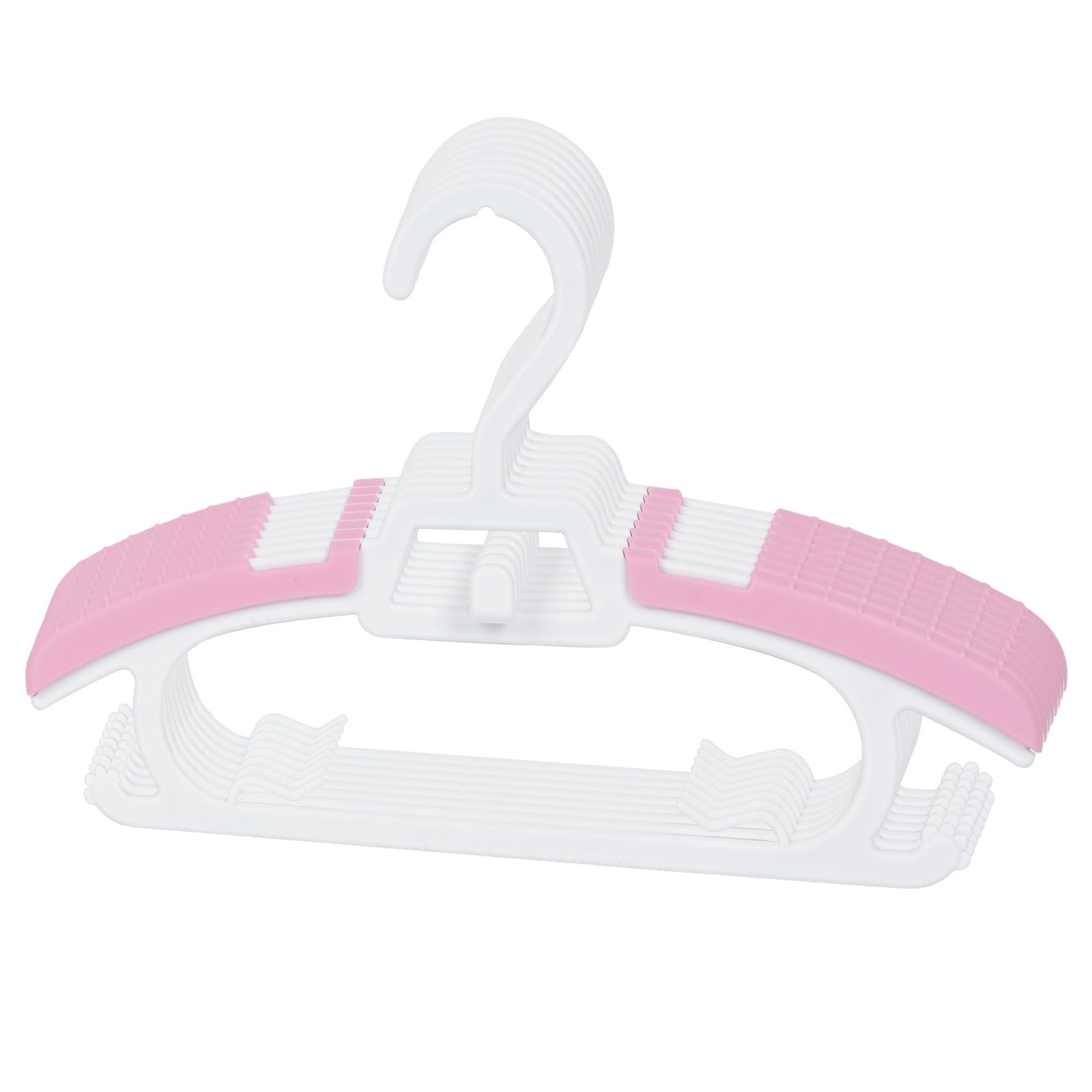 20 Pack Kids Hangers,Premium Plastic Strong and Durable Baby Hangers, Adjustable Toddler Hangers, Baby Clothes Hangers for Girls,11”-14.3"Children Hangers,Ultra Slim and Stackable Space Saving,Pink