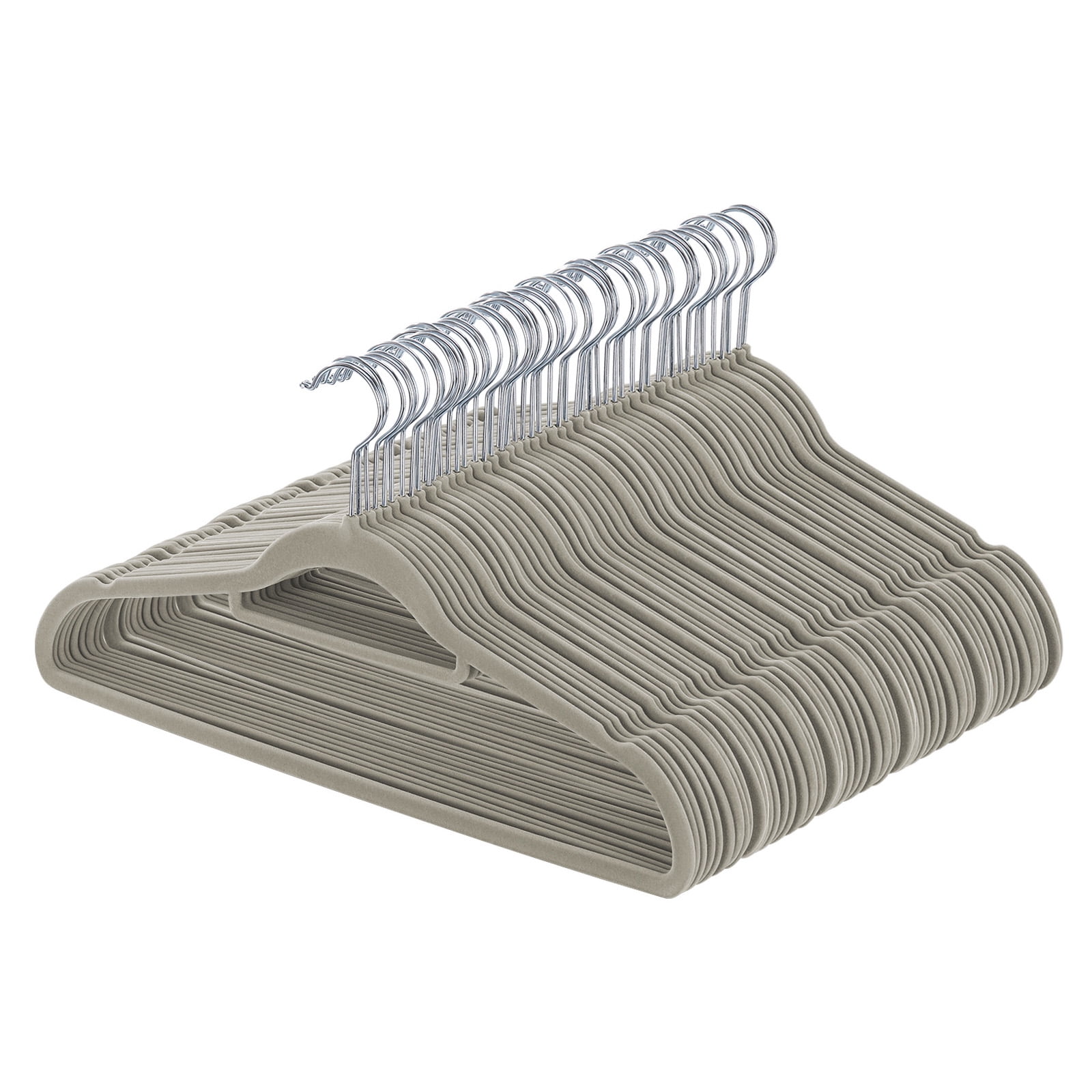 Ollieroo Premium Velvet Hangers,100 Pack Clothing Hangers,Non-Slip and Durable Coat Hangers,Heavy Duty Hangers with 360 Degree Rotatable Hook,Greyish green