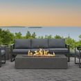 thumbnail image 1 of Olliewood 60 Inch Rectangular GFRC Propane Fire Pit Table in Carbon by BBQGuys Signature, 1 of 2