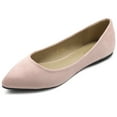 thumbnail image 1 of Ollio Women's Ballet Comfort Light Faux Suede Multi Color Shoes Flats ZM1038, 1 of 6