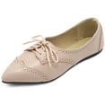 thumbnail image 1 of Ollio Women's Ballet Shoes Flat Pointed Toe Oxford 1M1818, 1 of 6