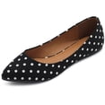 thumbnail image 1 of Ollio Women's Shoes Dot Pattern Ballet Comfort Pointed Toe Flats ZYZF150, 1 of 6