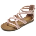 thumbnail image 1 of Ollio Women's Shoes Gladiator Strap Flat Zori Sandal M1052, 1 of 6