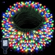 Ollny 66ft 200 LED Christmas String Lights, 8 Lighting Modes 3 Timing Waterproof Indoor Outdoor Christmas Lights for Party Garden Holiday, Multicolor