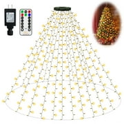 Ollny 400 LED Christmas Tree Lights with Remote Control, 8 Lighting Modes Waterproof Indoor Outdoor Christmas Lights for Decorations, Warm-white