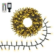 Ollny 20ft 400 LED Cluster Lights, 8 Lighting Modes with Remote Control Waterproof Indoor Outdoor Christmas Cluster Lights for Decorations