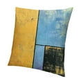 Ollo0ord Colorful Tie Dye Pillow Cover Retro Watercolor Geometric Grid