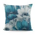 Ollo0ord Pillowcases Covers Teal Grey and White Floral Soft Pillowcases