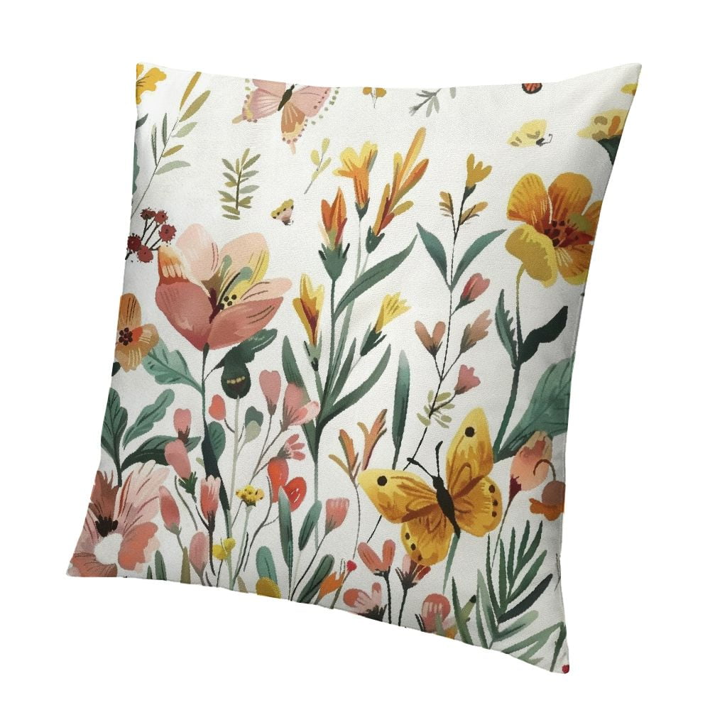 Ollo0ord Spring Summer Pillow Covers Dust Throw Pillows Case Floral