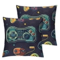 thumbnail image 1 of Ollo0ord Throw Pillow Cover Square Decorative Pillowcase Video Gaming Pattern Double-Sided Print Cushion Covers for Couch Bed Sofa Living Room White, 1 of 7