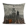 thumbnail image 1 of Ollo0ord Throw Pillow Cushion Cover, Panorama of High Buildings of City Famous Monument USA Black and White Photo, Decorative Square Accent Pillow Case,Pale Grey White, 1 of 5