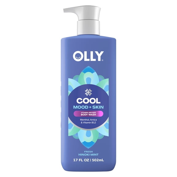 OLLY Body Wash Infused with Arnica & Vitamin B12 Cool Mood + Skin Hydrates & Cools Skin 17 FL oz