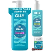 Olly Calm Collection Body Wash & Serum + Goodbye Stress Gummies 42 Count