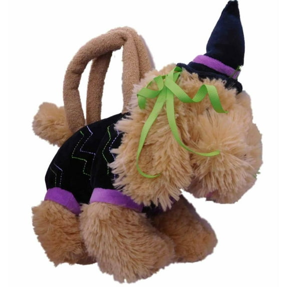 Olly & Friends Halloween Witch Plush Purse Puppy Dog Tote Bag Pal