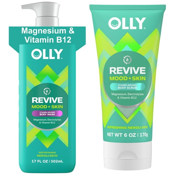 Olly Revive Body Wash & Scrub Collection, 2 Count