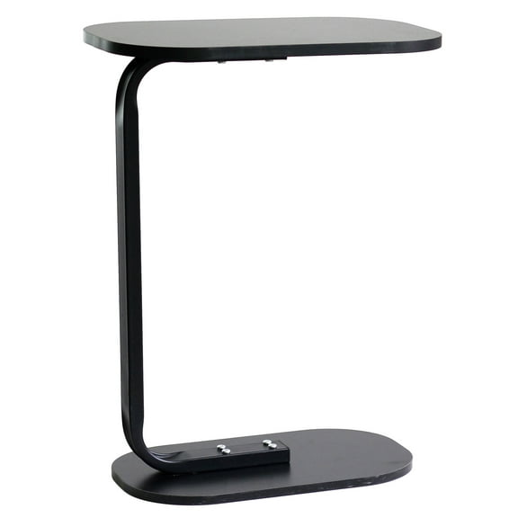 Olly & Rose C Shaped End Table - Premium Black Coffee Table and TV Dinner Bedside Side Table