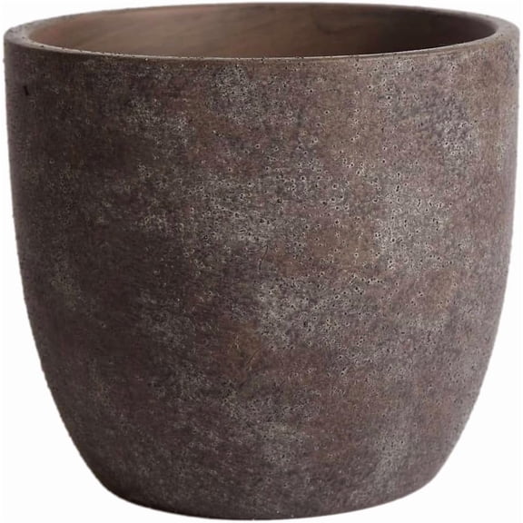 Olly & Rose Madrid 25cm Ceramic Plant Pot - Brown Washed - Large Plant Pots Outdoor and Indoor - Earth Brown Planters - Flower Pots