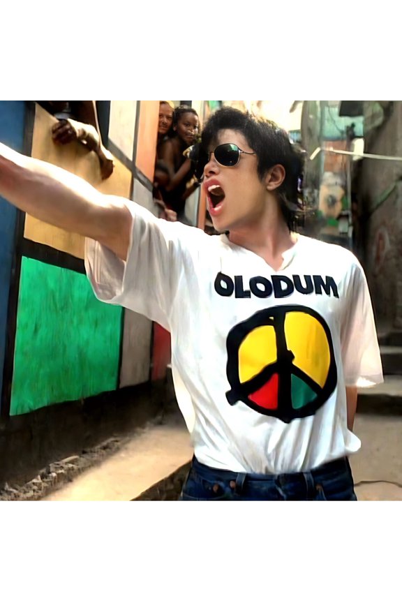 Olodum Brazilian Musical T-Shirt: Mike Peace Logo.