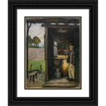 thumbnail image 1 of Olof Sager-Nelson 15x18 Black Ornate Wood Framed Double Matted Museum Art Print Titled - Tavarn in Clamart (1894), 1 of 5