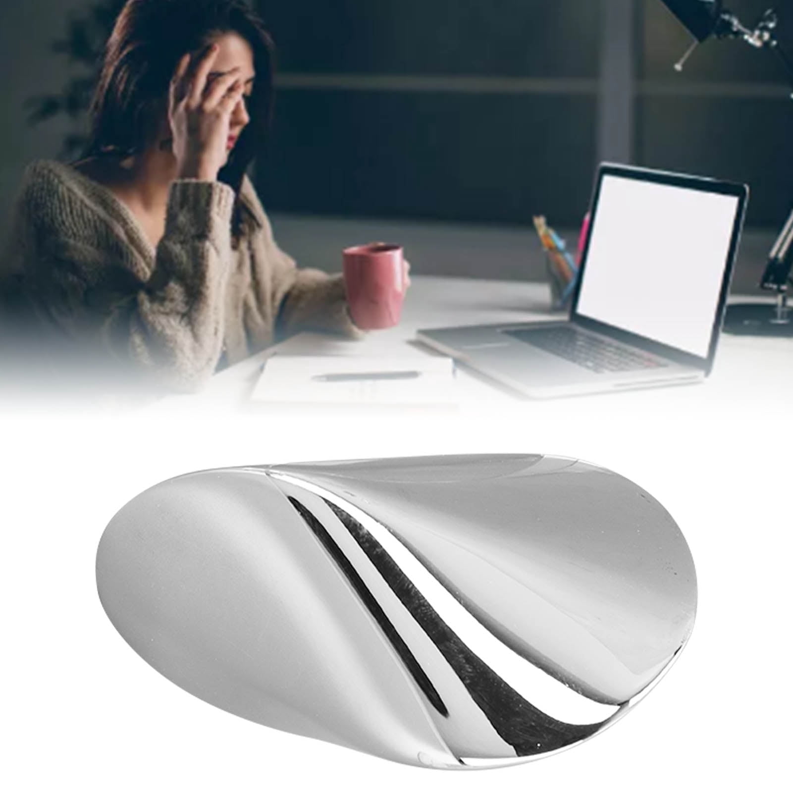 Oloid Desktop Toy Stainless Steel Sculpture Geometrically Reduce Pressure Anxiety Smoothing Surfaces Decompression Ball for Kids Adults