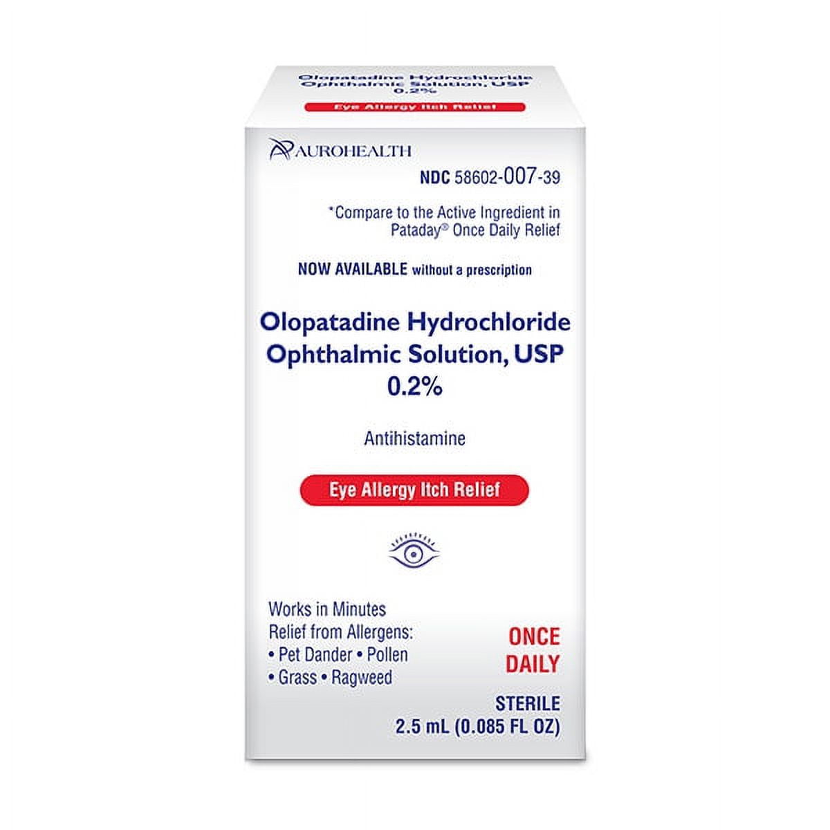 Aurohealth Olopatadine Hydrochloride 0.2 Itchy Eye Relief Drops 2.5