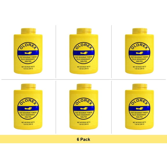 Olorex Foot Deodorant Powder, 7.05 oz - 6 Pack Bundle