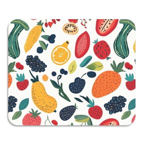 Olorful Fruits and Vegetables Dish Drying Mat Diatomaceous Earth Absorbent Quick Dry Non Slip for Kitchen 15.7x11.8inch