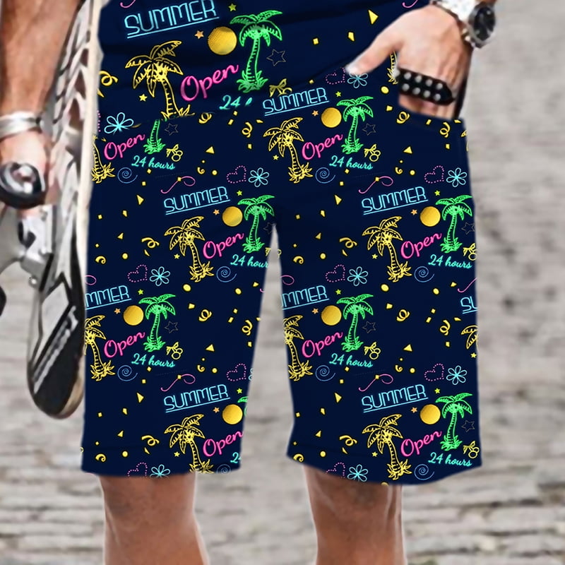 Olorful Graffiti Series 3D Printed Mens And Womens Shorts Summer Quick