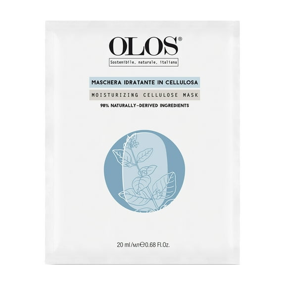 Olos Moisturizing Cellulose Mask, Hydrating Sheet Face Mask, 0.67 oz