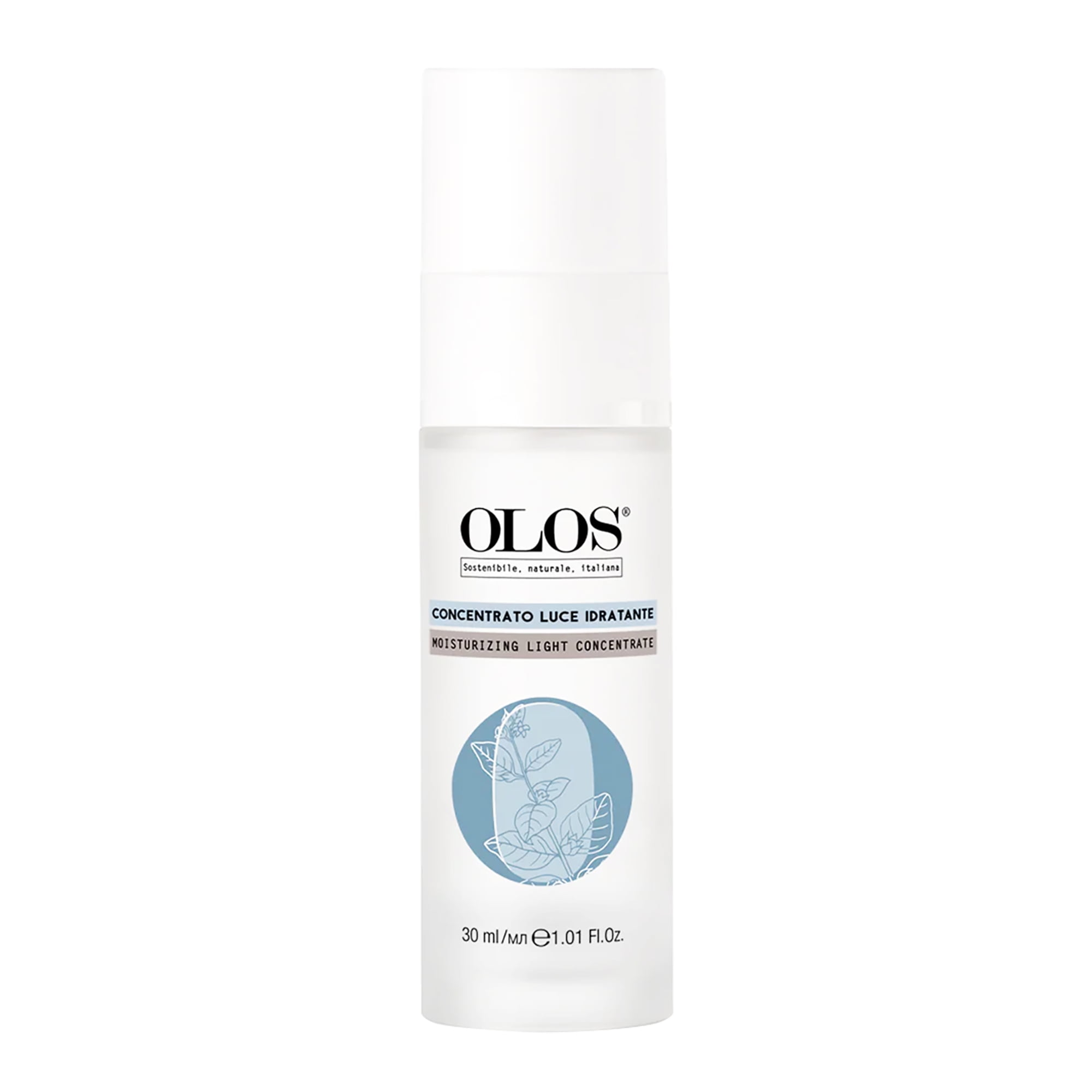 Olos Moisturizing Light Concentrate Face Serum, All Skin Types, 1.01 oz