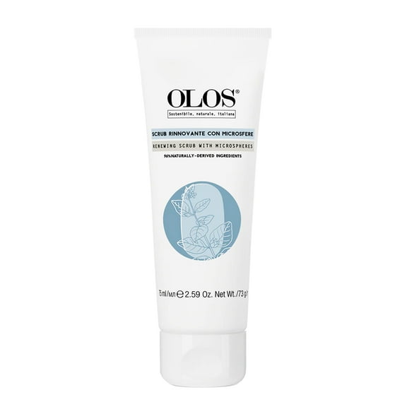 Olos Renewing Scrub with Microspheres, Exfoliating Gel Face Scrub, 2.5 oz