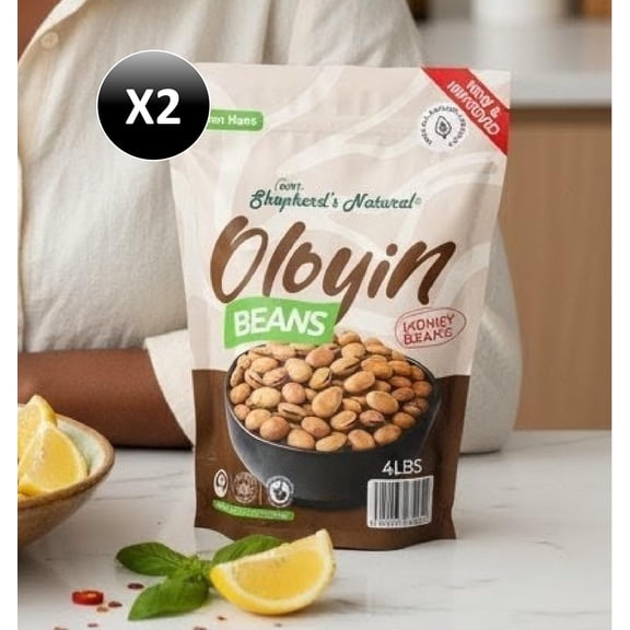 HATF'S SHEPHERD'S NATURAL Oloyin Honey Beans, 8 Ib. / 128 oz. (2 x 4Ib Bags)