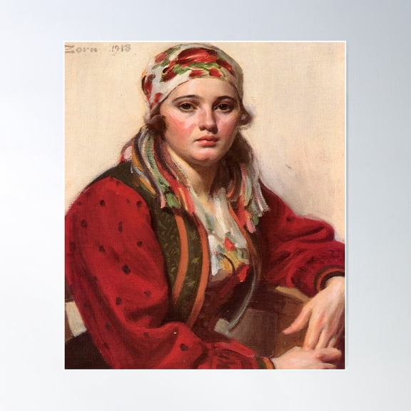 Ols Maria-Anders Zorn Poster Wall Art, Modern Wall Decor For Living Room Bedroom, 12x18 UNFRAMED