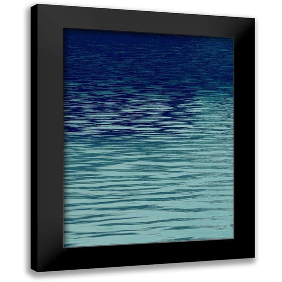 Olsen, Maggie 12x14 Black Modern Framed Museum Art Print Titled - Ocean Current Blue I