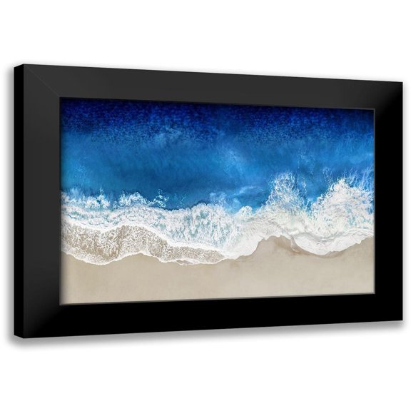 Olsen, Maggie 14x11 Black Modern Framed Museum Art Print Titled - Indigo Waves From Above I