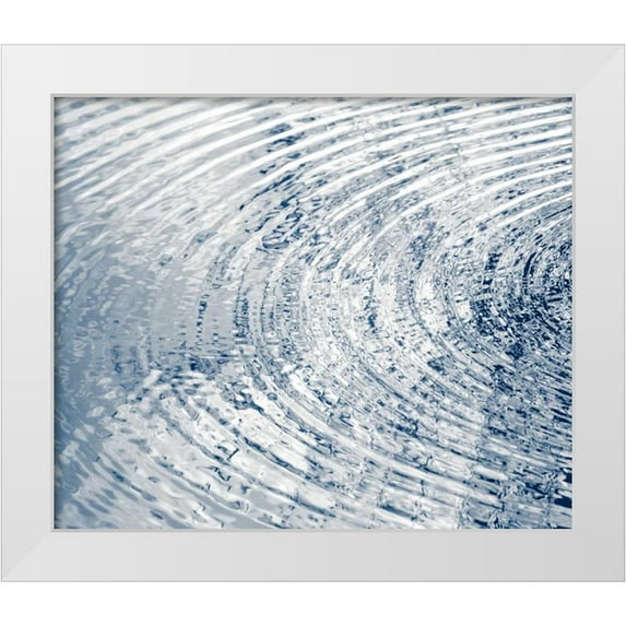Olsen, Maggie 14x12 White Modern Wood Framed Museum Art Print Titled - Ripples Indigo I