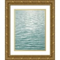 thumbnail image 1 of Olsen, Maggie 15x18 Gold Ornate Wood Framed with Double Matting Museum Art Print Titled - Ocean Current Aqua II, 1 of 4