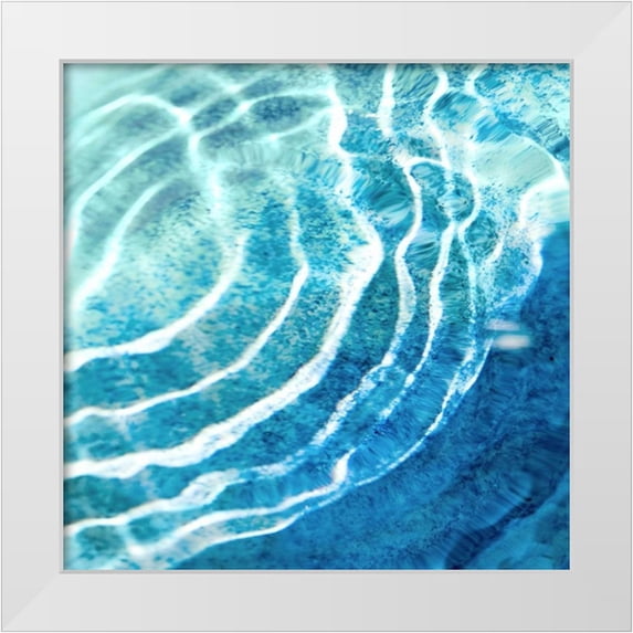 Olsen, Maggie 26x26 White Modern Wood Framed Museum Art Print Titled - Ripple Reflection II