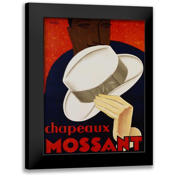 Olsky 15x18 Black Modern Framed Museum Art Print Titled - Chapeaux Mossant 1928