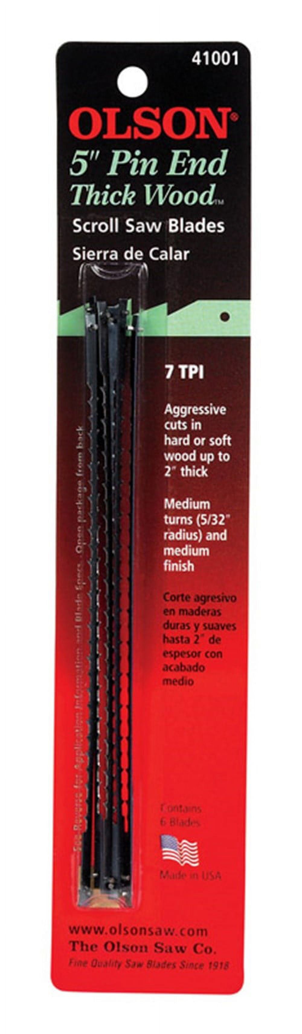 Olson Saw FR41001 Pin End Scroll Saw Blade