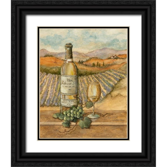 Olson, Charlene 12x14 Black Ornate Wood Framed with Double Matting Museum Art Print Titled - Sauterne