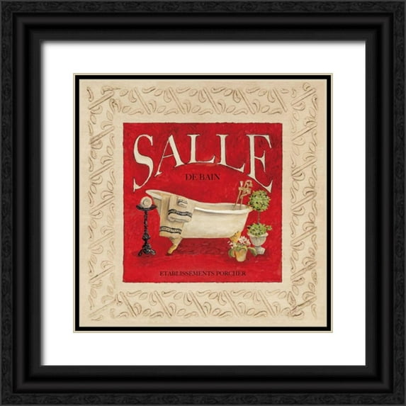 Olson, Charlene 26x26 Black Ornate Wood Framed with Double Matting Museum Art Print Titled - Salle