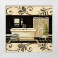 thumbnail image 1 of Olson, Charlene 26x26 White Modern Wood Framed Museum Art Print Titled - Ebony and Ivory Bath II, 1 of 4