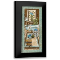 Olson, Charlene 8x14 Black Modern Framed Museum Art Print Titled - Bain de Blue I