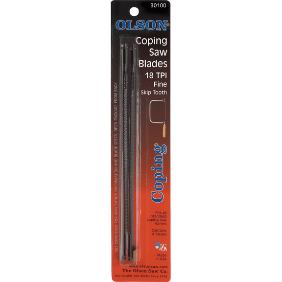 Olson Coping Saw Blade - Single Pack Heavy-Duty Construction, Professional Use