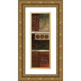 thumbnail image 1 of Olson, Norm 9x18 Gold Ornate Wood Framed with Double Matting Museum Art Print Titled - Spiced Geometric II, 1 of 4
