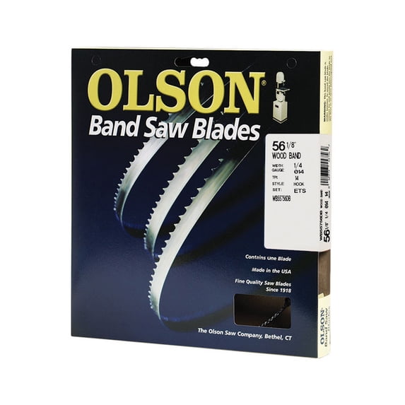 Olson Saw 55756 14 TPI Bench Top Band Saw Blade- 0.25 Wide x 56-18 Long in.
