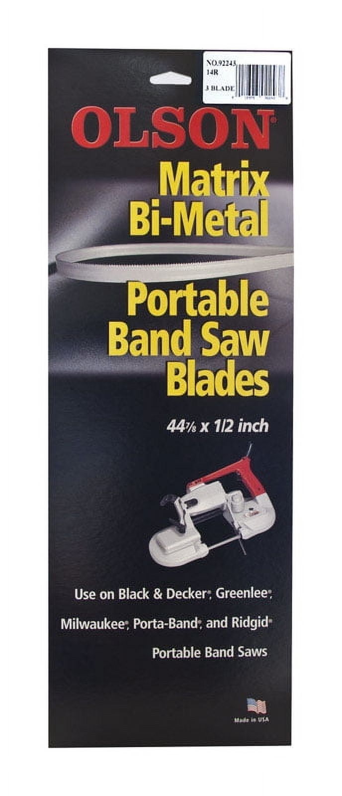 Olson  44.9 in. L x 0.5 in. W Bi-metal  Portable Band Saw Blade